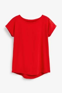 Next 100% Cotton Round Neck Cap Sleeve T-Shirt -Next shop 154182s4 scaled