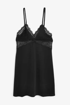 Next Black Microfibre And Lace Slip -Next shop 164300s5 scaled