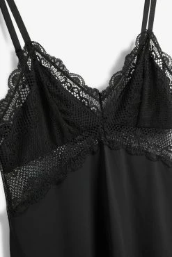 Next Black Microfibre And Lace Slip -Next shop 164300s6 scaled