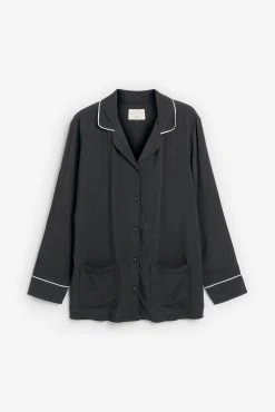 Next Black With White Piping Button Through Pyjamas -Next shop 230219s5 scaled