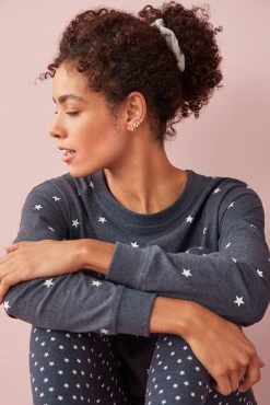 Next Navy Blue Stars Cotton Tunic And Legging Pyjamas Set -Next shop 247255s4 scaled