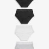 Next Lace Trim Cotton Blend Knickers 4 Pack