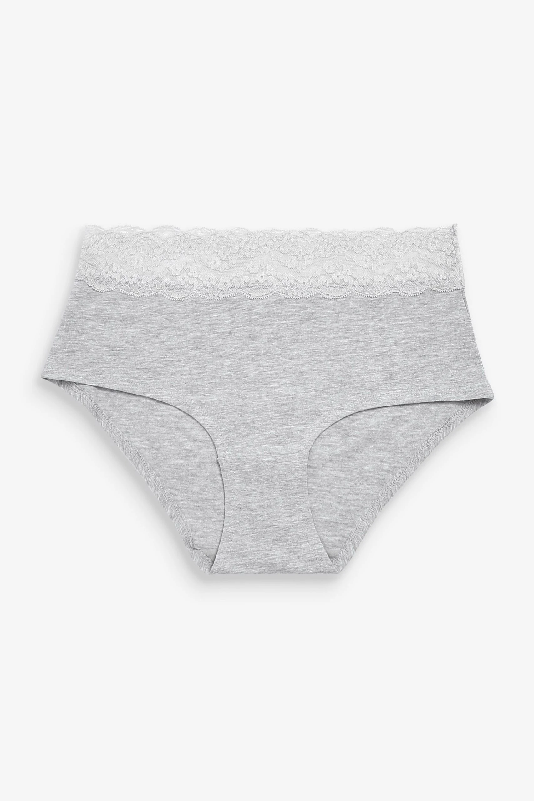 Next Lace Trim Cotton Blend Knickers 4 Pack 2 Next Lace Trim Cotton Blend Knickers 4 Pack - Image 2