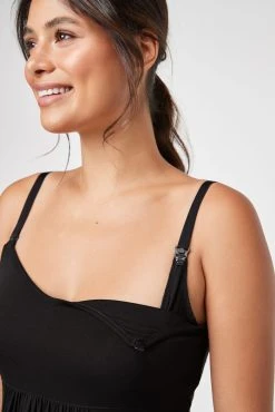 Next Black Maternity Nursing Nightie Slip -Next shop 307816s7 scaled