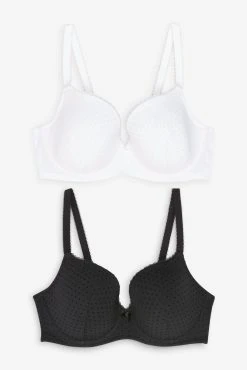 Next Black/White DD+ Light Pad Balcony Bras 2 Pack