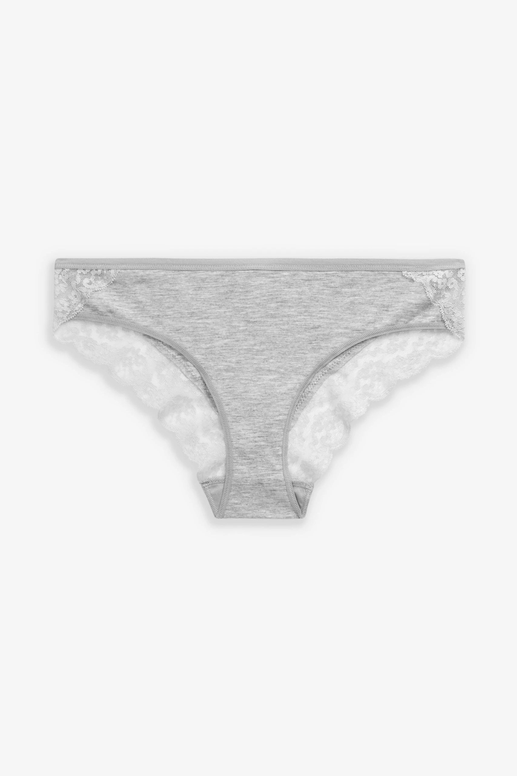Next Lace Trim Cotton Blend Knickers 4 Pack 6 Next Lace Trim Cotton Blend Knickers 4 Pack - Image 6