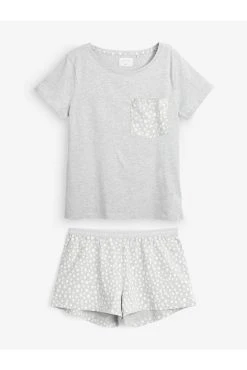 Next Grey Spot Cotton Blend Pyjamas 12 Next Grey Spot Cotton Blend Pyjamas -Next shop 487559s5 scaled