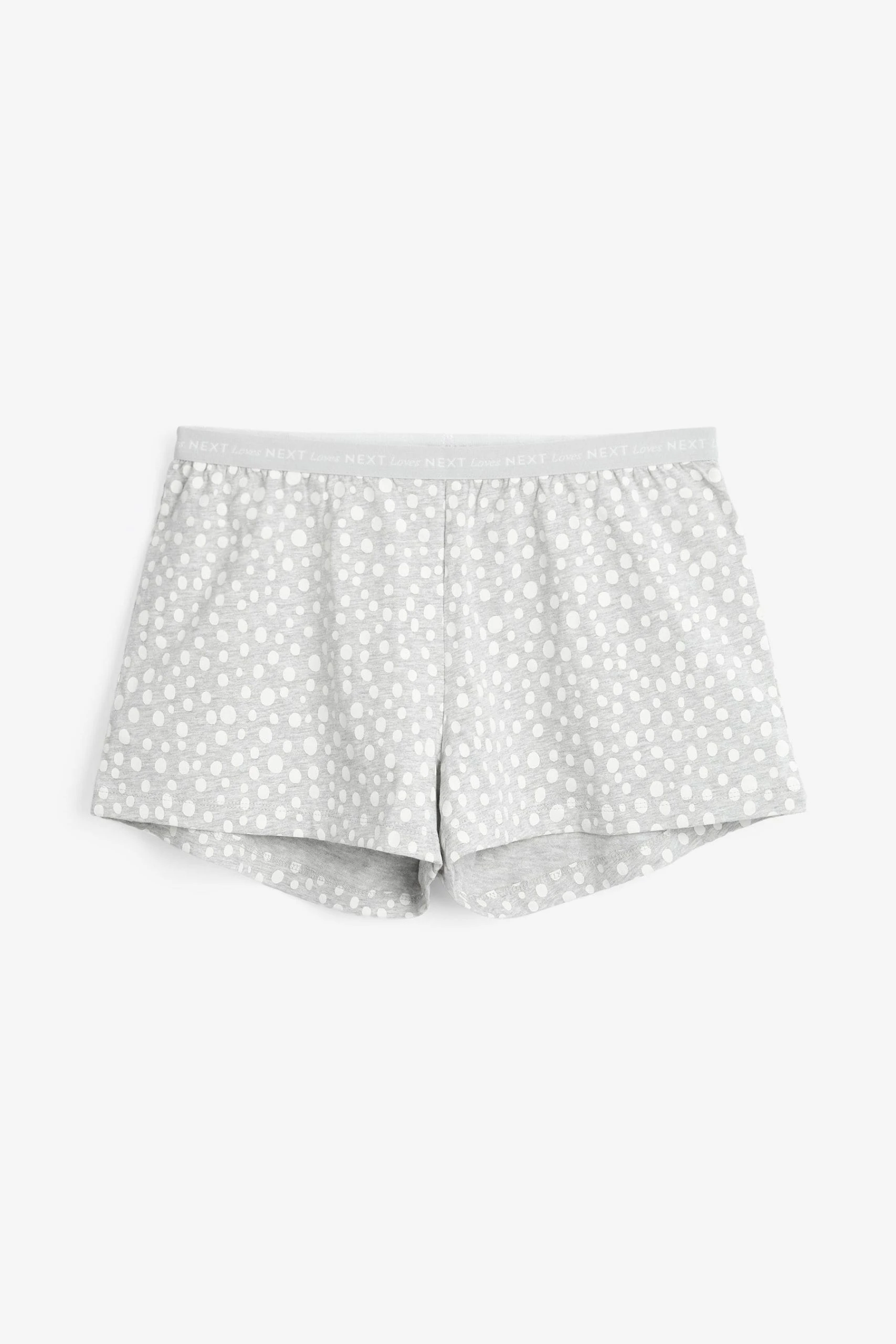 Next Grey Spot Cotton Blend Pyjamas 8 Next Grey Spot Cotton Blend Pyjamas - Image 8