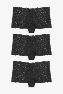 Next Black Lace Knickers 3 Pack