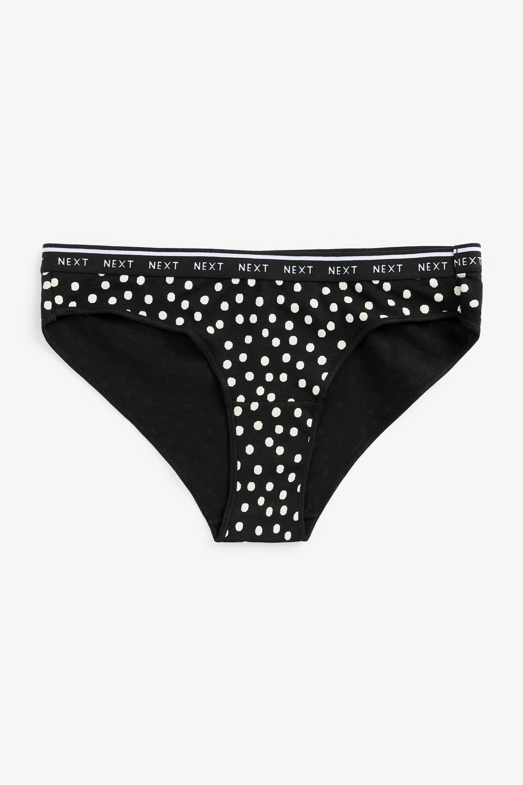 Next Cotton Rich Logo Knickers 4 Pack 4 Next Cotton Rich Logo Knickers 4 Pack - Image 4