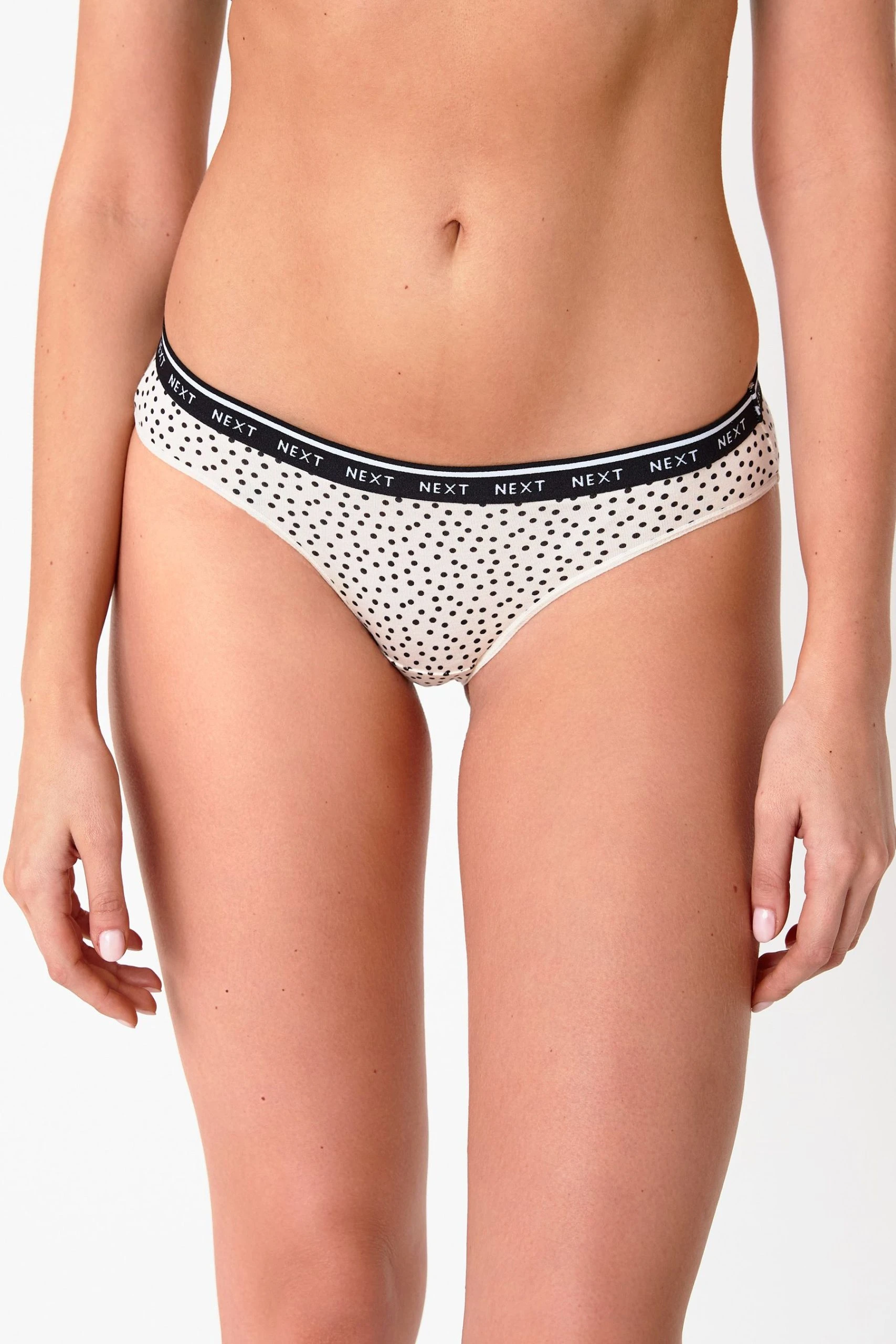 Next Cotton Rich Logo Knickers 4 Pack 7 Next Cotton Rich Logo Knickers 4 Pack - Image 7