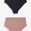 Next Stripe High Waist Knickers 2 Pack