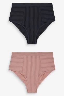 Next Stripe High Waist Knickers 2 Pack