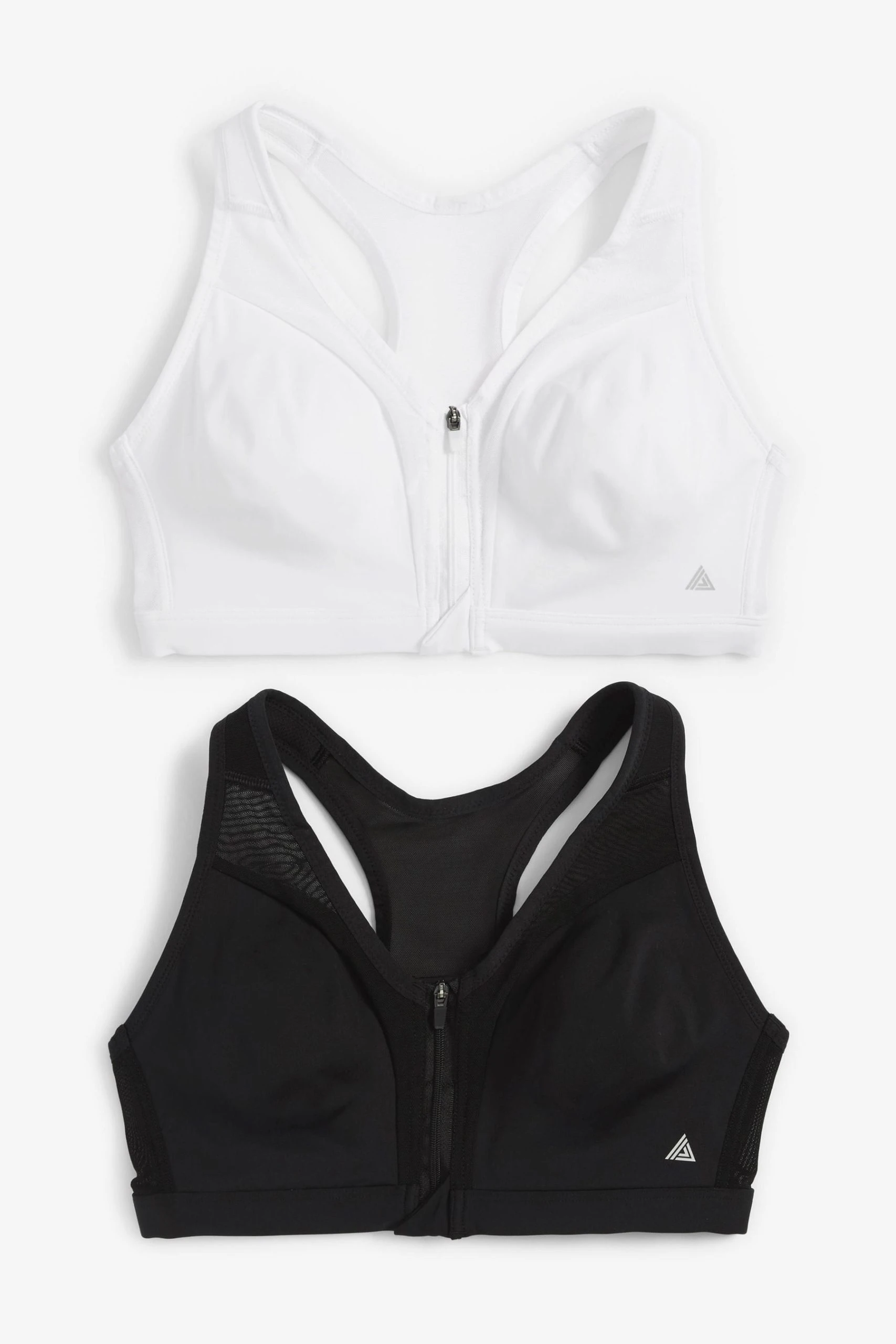 Black/White Next Active Sports High Impact Zip Front Bras 2 Pack 1 Black/White Next Active Sports High Impact Zip Front Bras 2 Pack