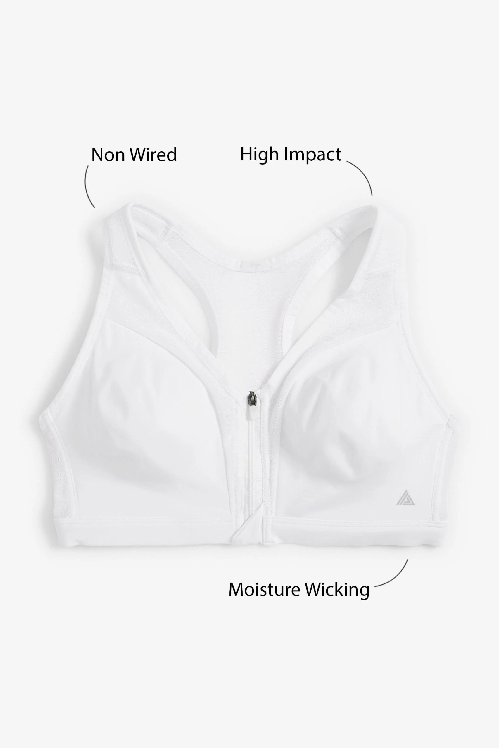 Black/White Next Active Sports High Impact Zip Front Bras 2 Pack 7 Black/White Next Active Sports High Impact Zip Front Bras 2 Pack - Image 7