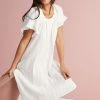 Next White Square Neck Ruffle Cotton Nightie Slip