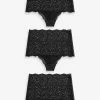 Next Black Lace Knickers 3 Pack