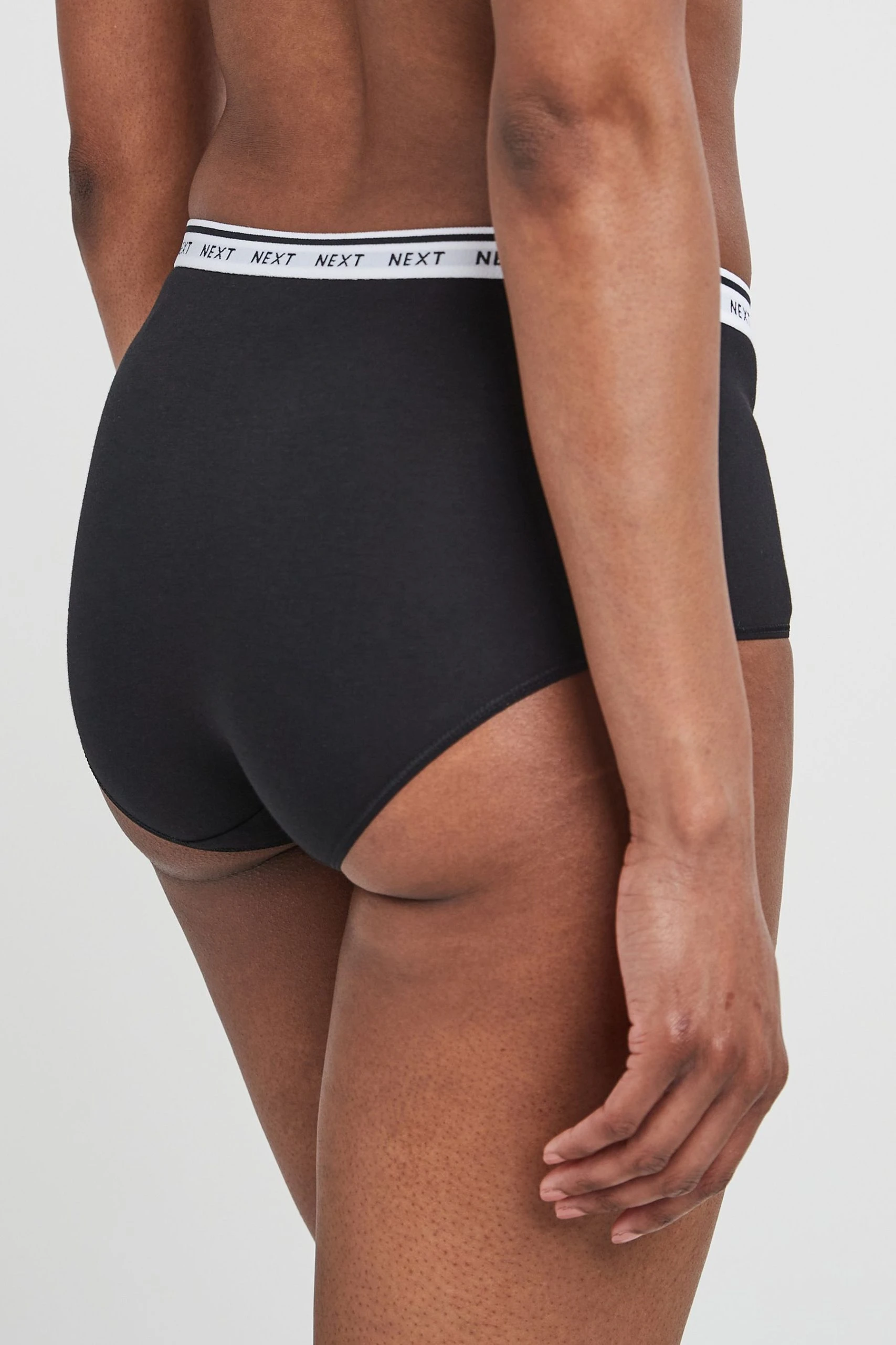 Next Cotton Rich Logo Knickers 4 Pack 3 Next Cotton Rich Logo Knickers 4 Pack - Image 3