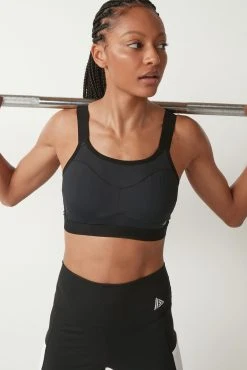 Black Next Active Sports DD+ Non Pad Wired Minimise Bra