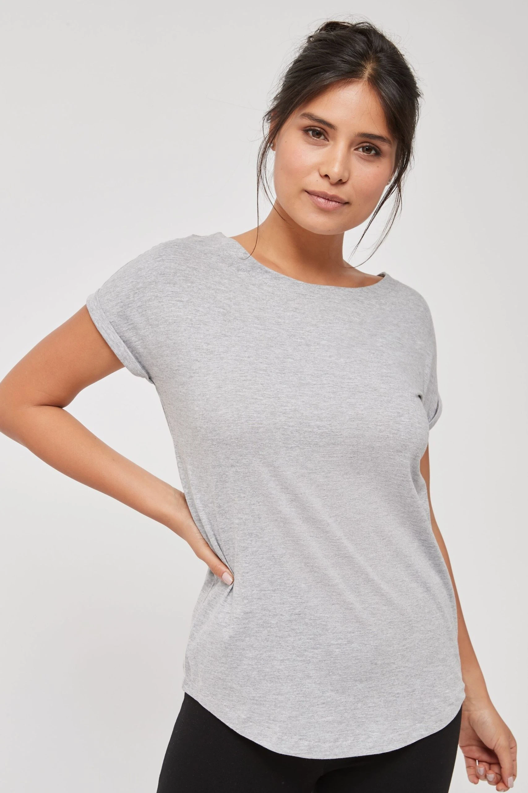 Next 100% Cotton Round Neck Cap Sleeve T-Shirt 1 Next 100% Cotton Round Neck Cap Sleeve T-Shirt