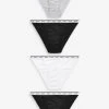 Next Cotton Rich Logo Knickers 4 Pack