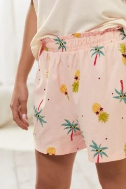 Next Pink/Green Tropical Cotton Blend Short Set Pyjamas 2 Pack -Next shop 7DV 682s6 scaled