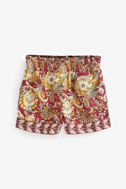 Next Red Paisley Cotton Blend Cami Short Set Pyjamas -Next shop 7UB732s6 scaled