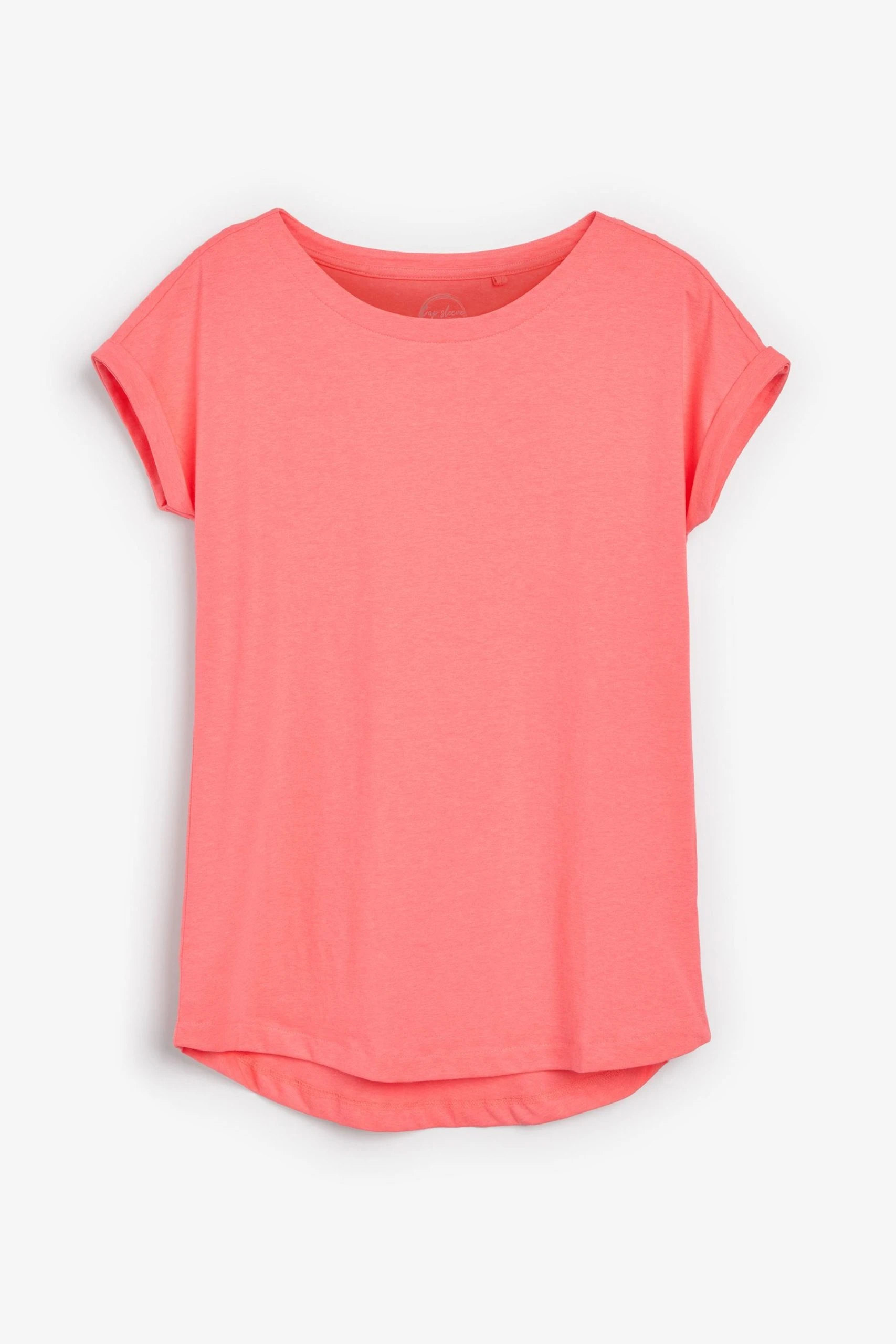 Next 100% Cotton Round Neck Cap Sleeve T-Shirt 2 Next 100% Cotton Round Neck Cap Sleeve T-Shirt - Image 2