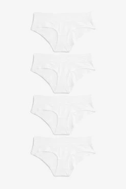 Next Lace Trim Cotton Blend Knickers 4 Pack