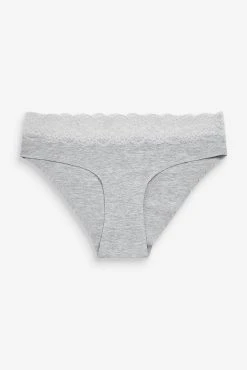 Next Lace Trim Cotton Blend Knickers 4 Pack -Next shop 851078s2 scaled