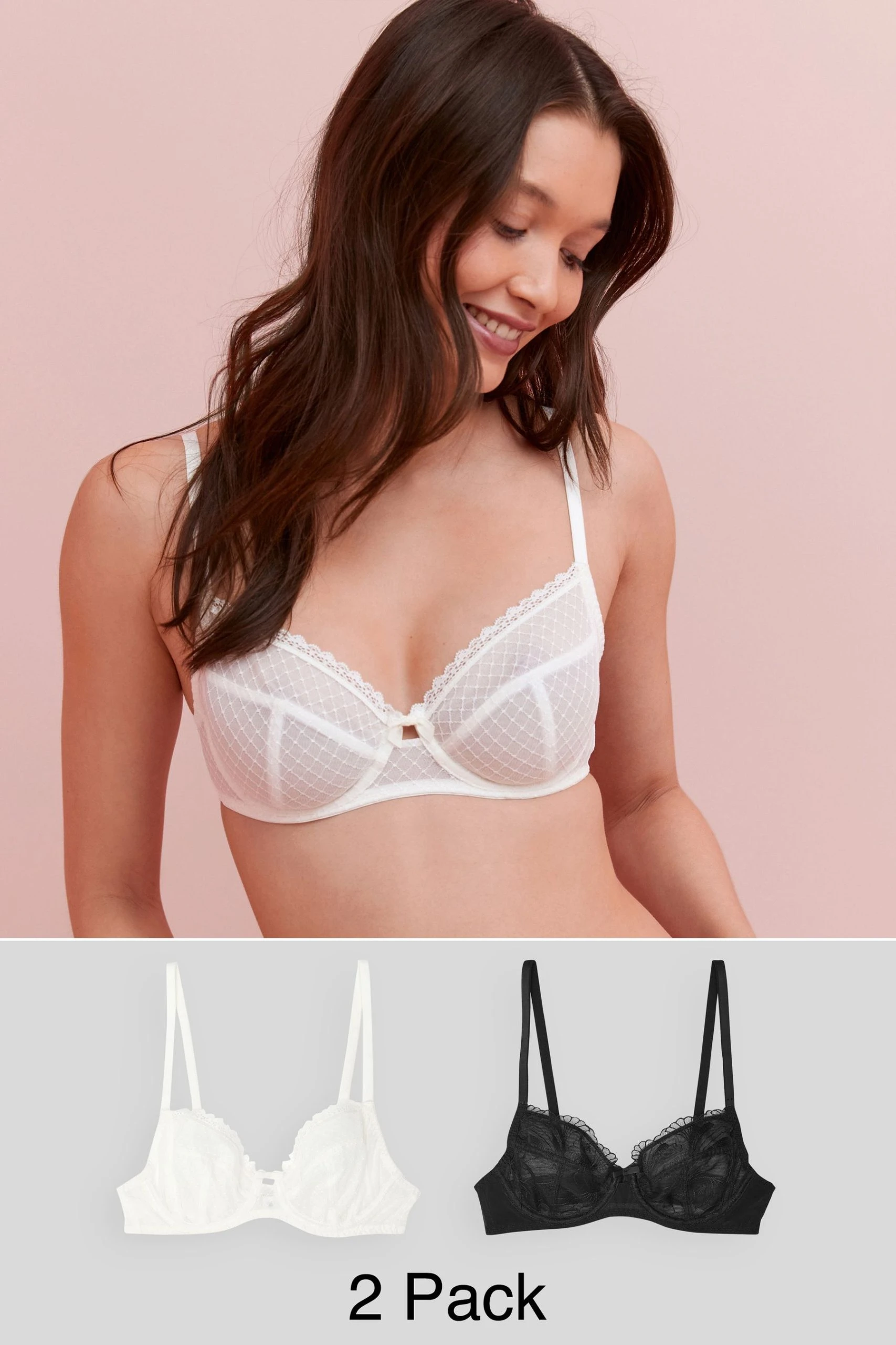 Next Embroidered Bras 2 Pack 1 Next Embroidered Bras 2 Pack