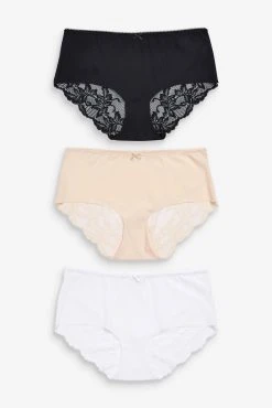 Next No VPL Lace Back Briefs 3 Pack