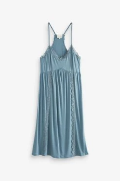 Next Light Blue/Oatmeal Cream Soft Lace Slips 2 Pack -Next shop 972135s3 scaled