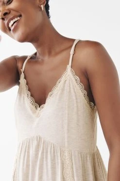 Next Light Blue/Oatmeal Cream Soft Lace Slips 2 Pack -Next shop 972135s7 scaled