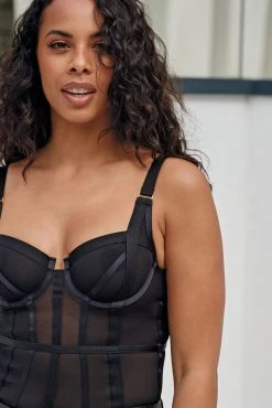 Next Black Rochelle Strappy Mesh Body -Next shop A03878s3 scaled