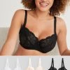 Next DD+ Non Pad Lace Balcony Bras 3 Pack