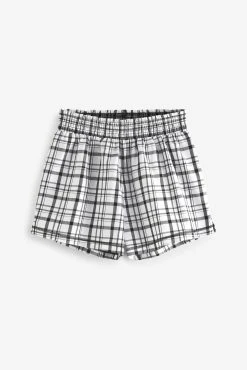 Next Grey/White Check Cotton Short Set Pyjamas -Next shop A08162s5 scaled