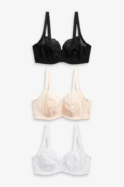 Next DD+ Non Pad Lace Balcony Bras 3 Pack 8 Next DD+ Non Pad Lace Balcony Bras 3 Pack -Next shop A08801s3 scaled