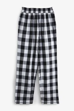 Next Black/White Check Cotton Blend Pyjamas 2 Pack -Next shop A10562s5 scaled