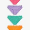 Next Cotton Rich Logo Knickers 4 Pack
