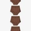 Next Lace Trim Cotton Blend Knickers 4 Pack