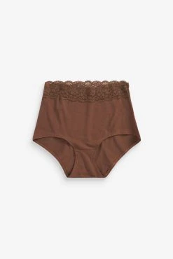 Next Lace Trim Cotton Blend Knickers 4 Pack 10 Next Lace Trim Cotton Blend Knickers 4 Pack -Next shop A13503s5 scaled