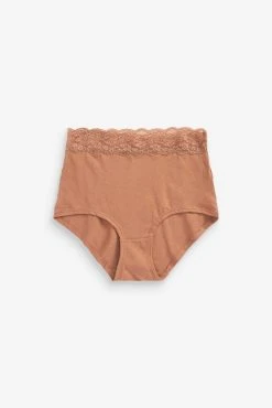 Next Lace Trim Cotton Blend Knickers 4 Pack 10 Next Lace Trim Cotton Blend Knickers 4 Pack -Next shop A13506s5 scaled