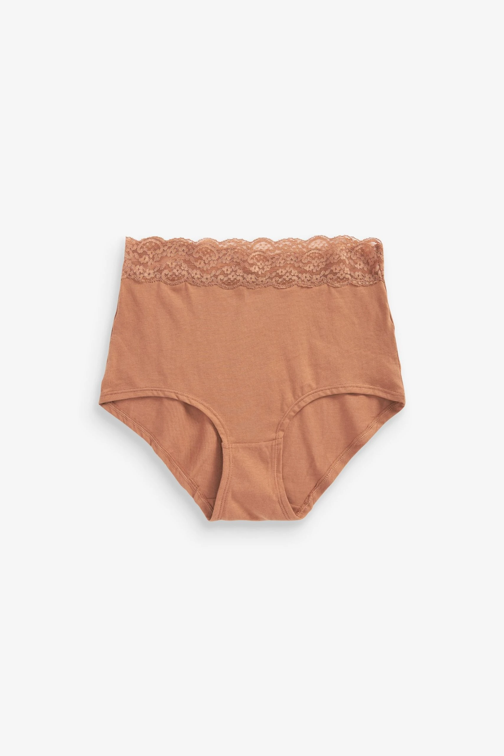 Next Lace Trim Cotton Blend Knickers 4 Pack 5 Next Lace Trim Cotton Blend Knickers 4 Pack - Image 5