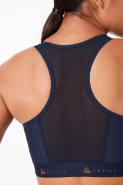 Next Navy Blue Active Sports DD+ Zip Front High Impact Bra -Next shop A38 249s3 scaled