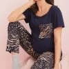 Next Navy Blue Animal Maternity Cotton Short Sleeve Pyjamas
