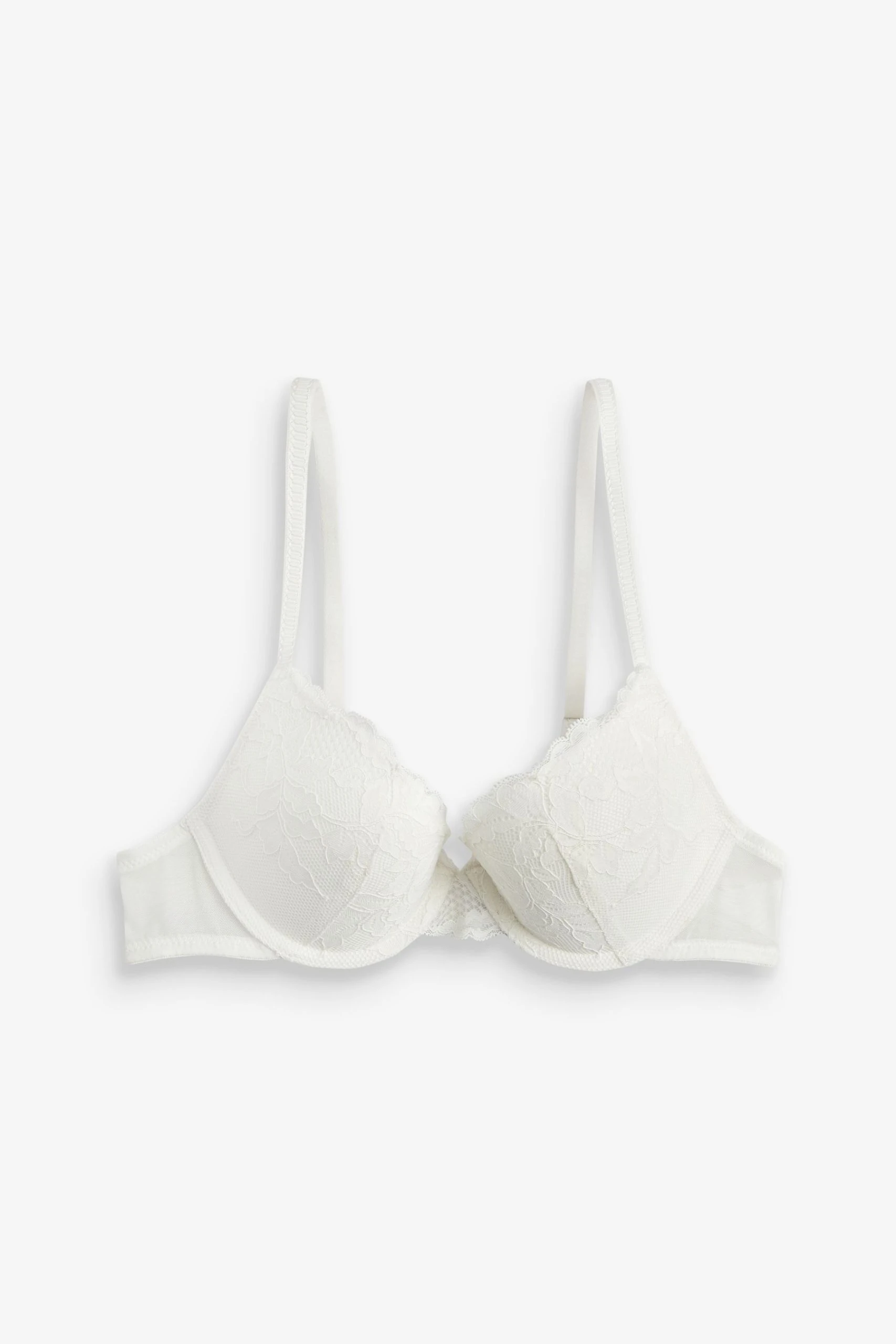 Next Blue/White/Nude Push Up Plunge Lace Bras 3 Pack 8 Next Blue/White/Nude Push Up Plunge Lace Bras 3 Pack - Image 8