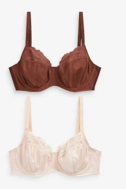 Next Chocolate Brown/Pink DD+ Non Pad Full Cup Lace Detail Bras 2 Pack 7 Next Chocolate Brown/Pink DD+ Non Pad Full Cup Lace Detail Bras 2 Pack -Next shop A75988s2 scaled