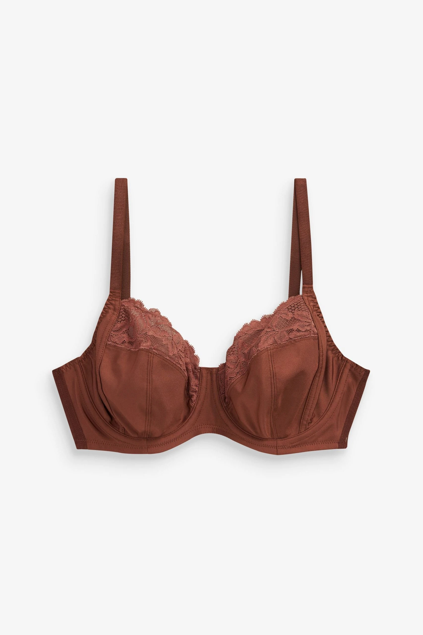 Next Chocolate Brown/Pink DD+ Non Pad Full Cup Lace Detail Bras 2 Pack 5 Next Chocolate Brown/Pink DD+ Non Pad Full Cup Lace Detail Bras 2 Pack - Image 5