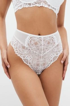 Next Lace High Waist High Leg Knickers